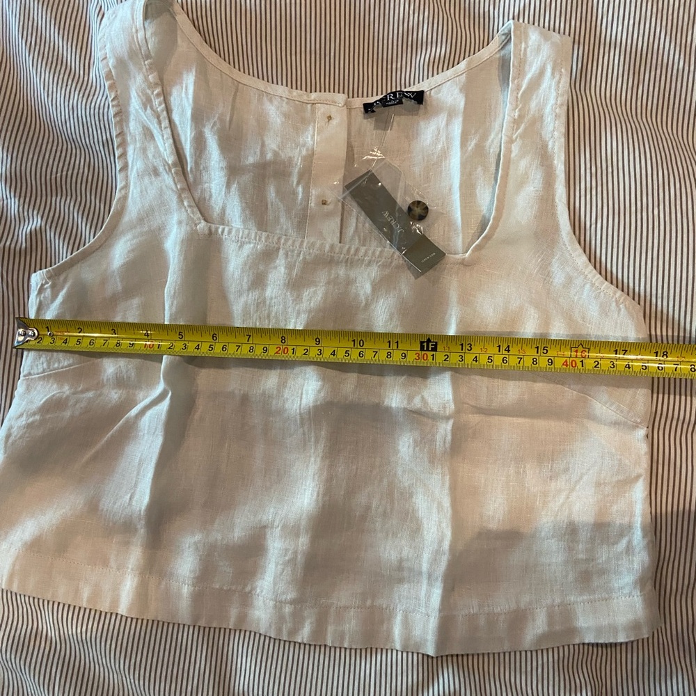 NWT Jcrew square neck button bank tank small - Picture 9 of 9